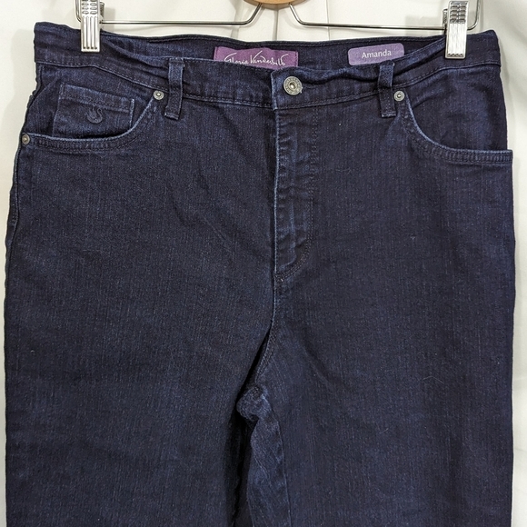 Gloria Vanderbilt Amanda Dark Wash Straight Leg Jeans Sz 12 - Picture 6 of 12